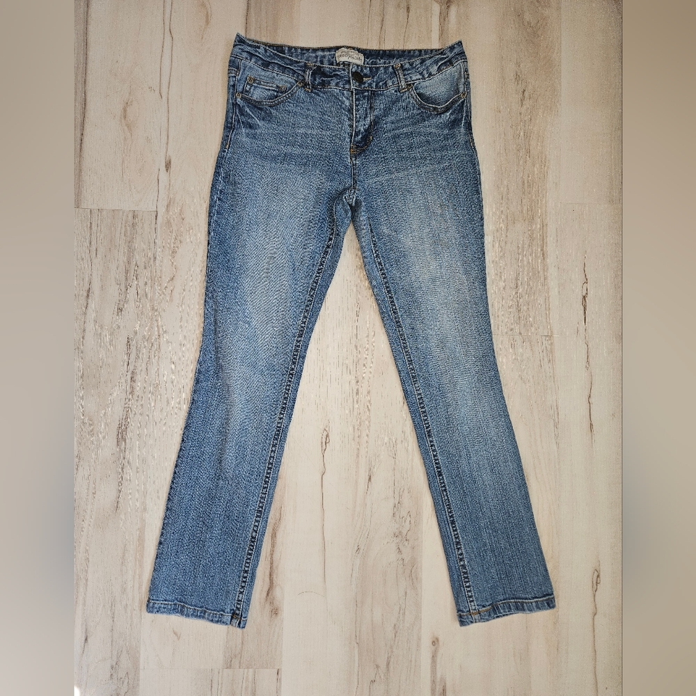 Aéropostale Bayla Skinny Jeans Junior's Size 5/6 Short Blue Wash Low Rise Denim